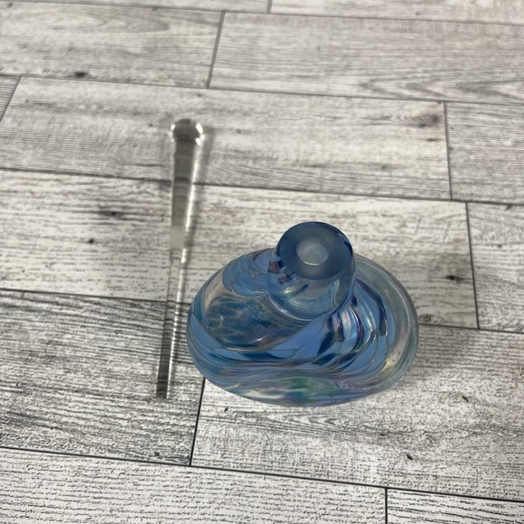 Nuance New Orleans Studio Art Glass Perfume Bottle Opalescent Stopper 1990s - Picture 7 of 8